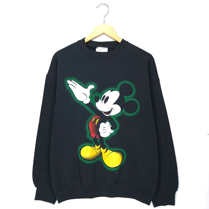 楽天市場 ミッキー キャラクタースウェット サイズ表記 Xl ブラック Mickey Disney ディズニー プリント トレーナー 黒 ビッグサイズ ビッグシルエット 古着 中古 Wv1912 1035 Wego Vintage Online Store