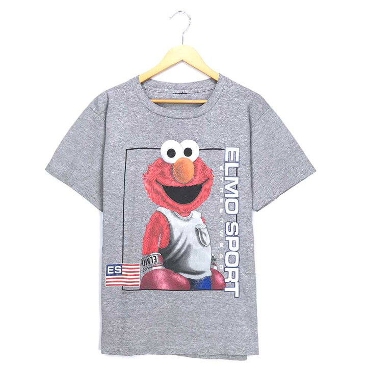 楽天市場】セサミストリート キャラクターTシャツ グレー ELMO エルモ 