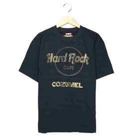 ハードロックカフェ カンパニーTシャツ サイズ表記 XL ブラック Haed Rock CAFE プリント ビッグT ビッグシルエット 半袖 COZUMEL コスメル 黒 古着【中古】wv1912-1863