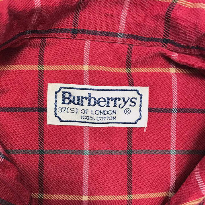楽天市場】バーバリー ブランドシャツ サイズ表記 S レッド Burberry 