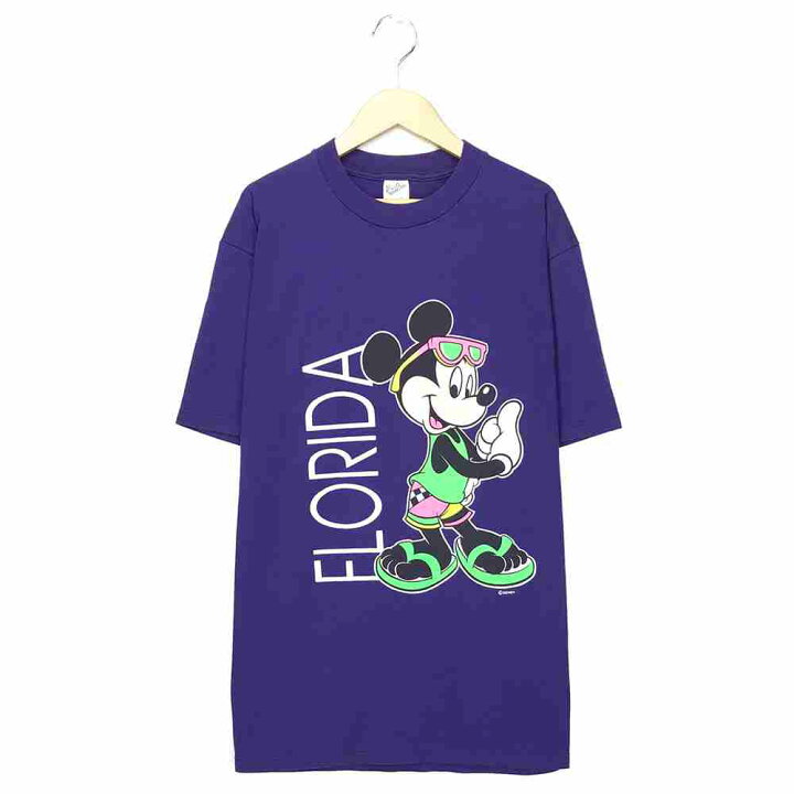 楽天市場 ミッキー キャラクターｔシャツ サイズ表記 L パープル Mickey プリント Disney ディズニー ビッグt ビッグシルエット 半袖 紫 古着 6022 中古 Wv1912 1940 Wego Vintage Online Store