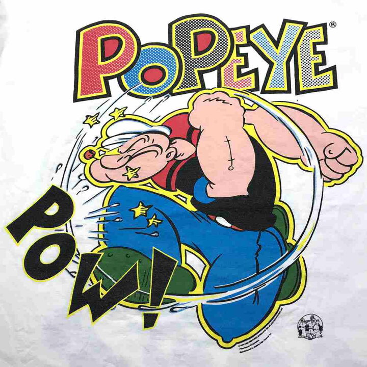 楽天市場 ポパイ キャラクターｔシャツ ホワイト Popeye プリント 半袖 白 古着 6022 中古 Wv1912 1967 Wego Vintage Online Store