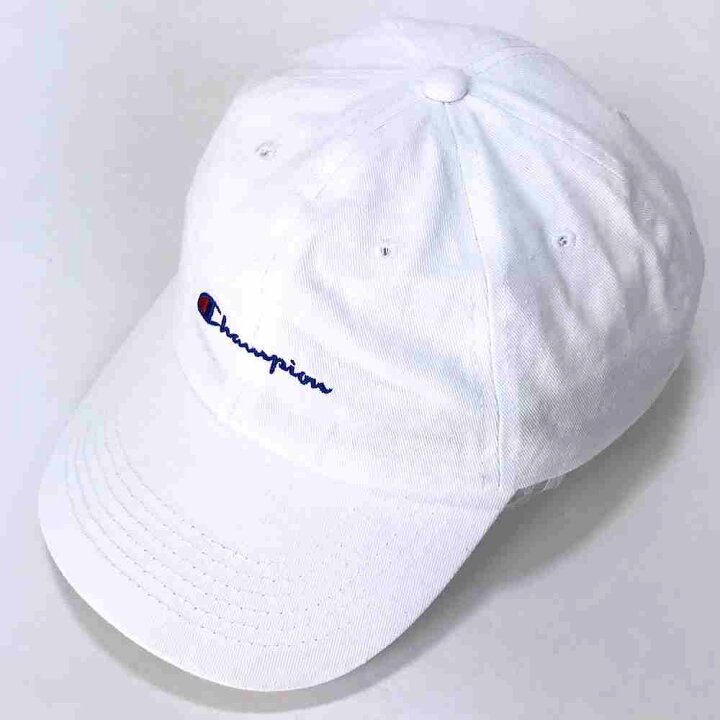 楽天市場 チャンピオン アジャスターcap 白 ホワイト Champion チャンピオン 刺繍 ロゴ 帽子 キャップ ローキャップ 古着 中古 Wv1912 20 Wego Vintage Online Store