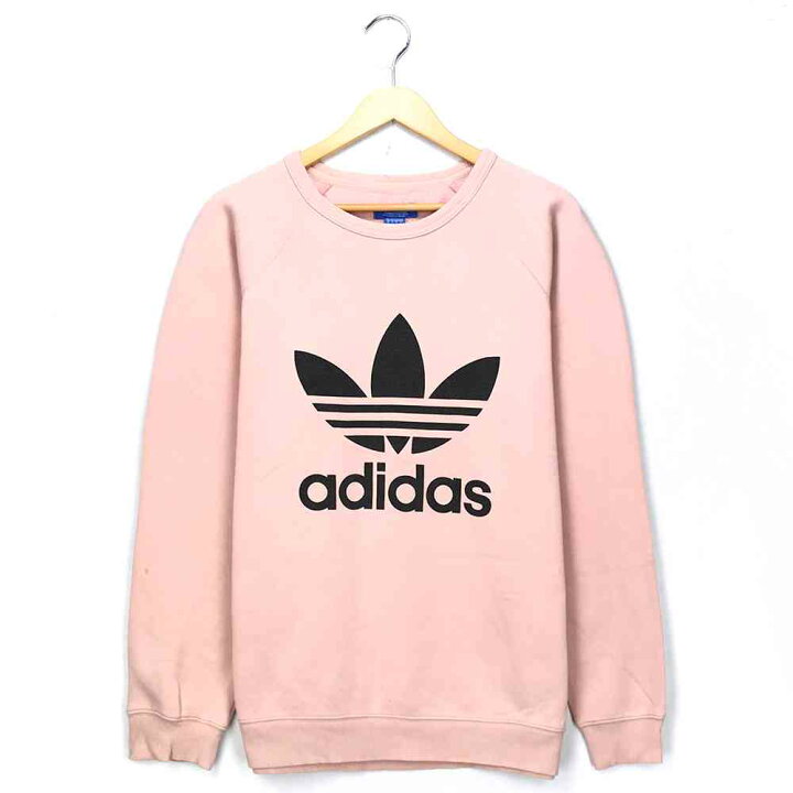 楽天市場 アディダス スポーツブランドスウェット サイズ表記 L ピンク Adidas トレフォイル トレーナー 長袖 プリント ロゴ 古着 中古 Wv05 1213 Wego Vintage Online Store