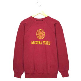 ARIZONA STATE プリントスウェット レッド 長袖 プリント 赤 トレーナー カレッジ アリゾナ 古着【中古】wv2005-1356