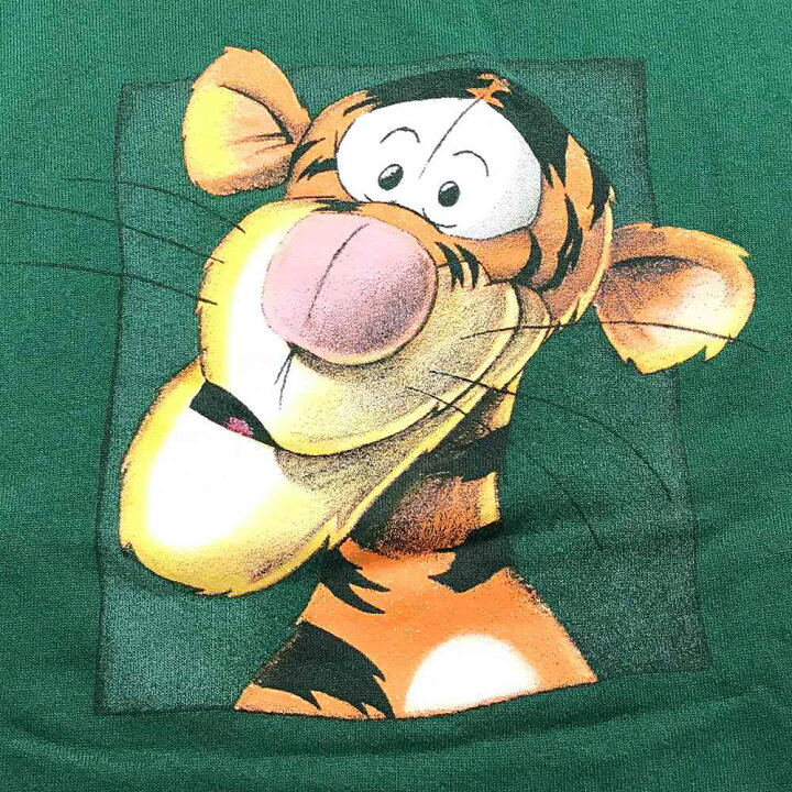 楽天市場 ティガー キャラクタースウェット サイズ表記 L グリーン Tigger 長袖 プリント キャラスウェ 緑 トレーナー ディズニー Disney 古着 中古 Wv05 1865 Wego Vintage Online Store