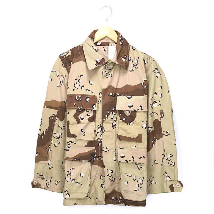 楽天市場 ミリタリーシャツ サイズ表記 S ベージュ チョコチップ 迷彩 長袖 Military カモフラ 茶 ブラウン 古着 中古 Wv05 15 Wego Vintage Online Store