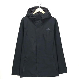 ノースフェイス アウトドア サイズ表記 L ブラック THE NORTH FACE ロゴ プリント 黒 Men's Folding Travel Jacket NF0A2VFH メンズ フォールディング トラベル ジャケット オールブラック マウンテンパーカー アウター DRYVENT 正月2 古着【中古】wv2101-0005