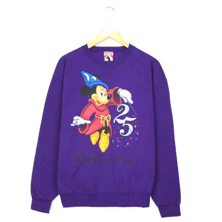 楽天市場 ミッキー キャラクタースウェット サイズ表記 M パープル Mickey 長袖 プリント 紫 トレーナー ディズニー Disney Fantasia ファンタジア 魔法使い キャラスウェ 古着 中古 Wv2101 0141 Wego Vintage Online Store