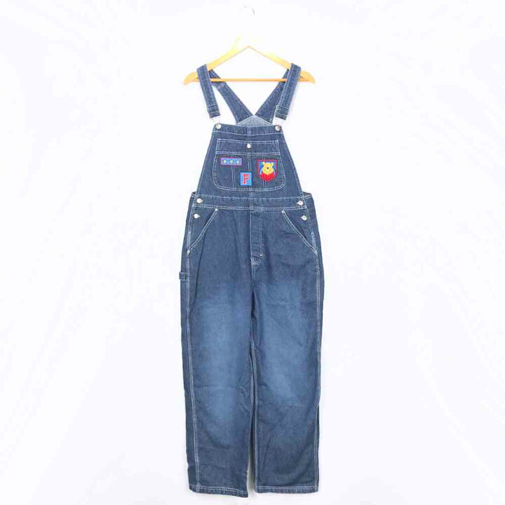 楽天市場 プーさん オーバーオール サイズ表記 M ネイビー Pooh 紺 刺繍 デニム ディズニー Disney 古着 中古 Wv2101 0246 Wego Vintage Online Store