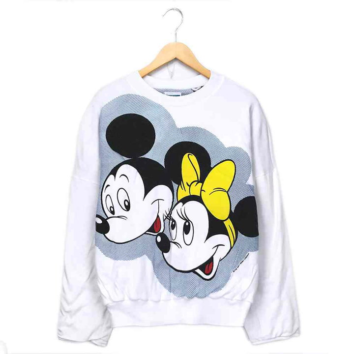 楽天市場 ミッキー キャラクタースウェット ホワイト リバーシブル Mickey ミニー Minnie 白 プリント トレーナー ディズニー Disney 古着 中古 Wv2101 0274 Wego Vintage Online Store