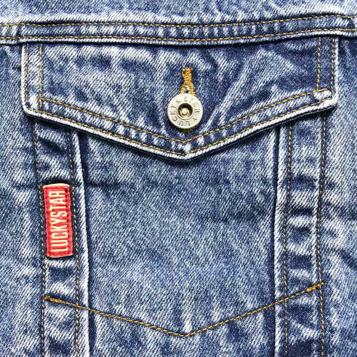 楽天市場】LUCKY STAR JEANS デニムジャケット サイズ表記 L ブルー 