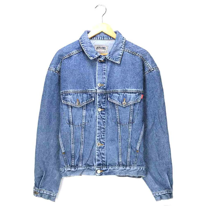楽天市場】JACK&JONES デニムジャケット サイズ表記 M ブルー ロゴ G 