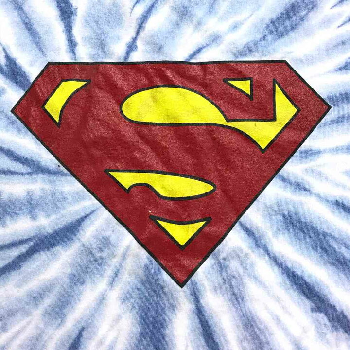 楽天市場 スーパーマン キャラクターｔシャツ サイズ表記 M ブルー タイダイ 半袖 Superman ロゴ Dcコミックス アメコミ プリント 青 古着 2108 中古 Wv2101 0770 Wego Vintage Online Store