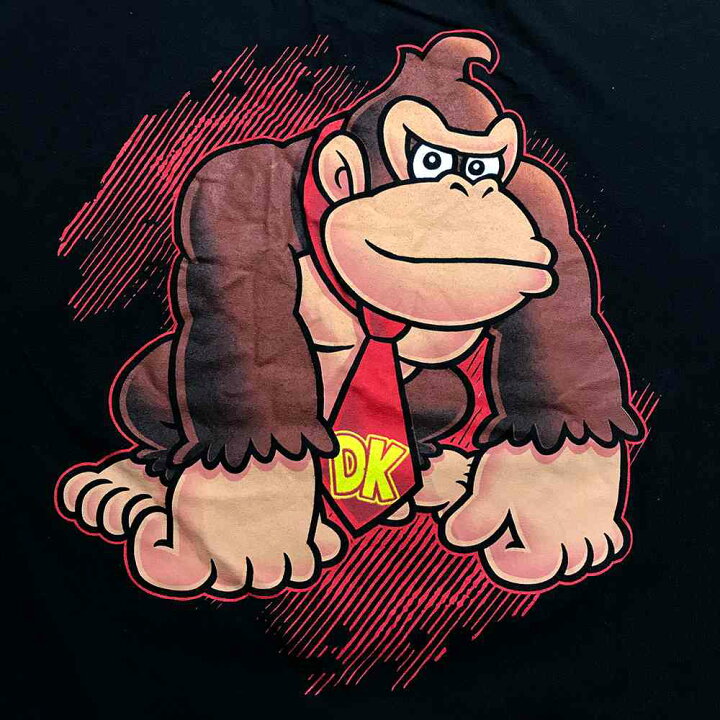 楽天市場 ドンキーコング キャラクターｔシャツ サイズ表記 Xxl ブラック Super Mario スーパーマリオ Donkey Kong 任天堂 ニンテンドー Nintendo プリント Japanimation ジャパニメーション 半袖 黒 古着 6022 中古 Wv2101 0811 Wego Vintage Online Store