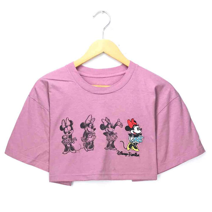 楽天市場 ミニー リメイク ショートtシャツ サイズ表記 L ピンク Minnie Disney ディズニー プリント 刺繍 ショート丈 キャラクター 古着 2108 中古 Wv2101 0939 Wego Vintage Online Store