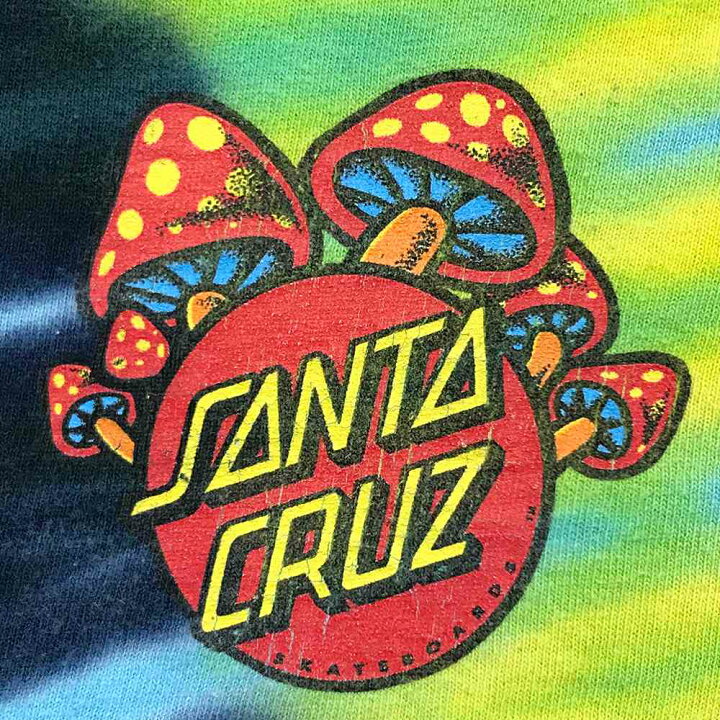 楽天市場 Santa Cruz スケートtシャツ サイズ表記 L マルチカラー タイダイ プリント ロゴ 半袖 キノコ サンタクルーズ 古着 中古 Wv2101 1098 Wego Vintage Online Store