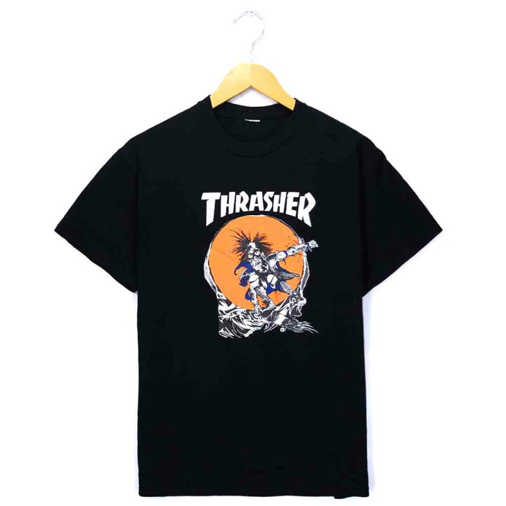 楽天市場】THRASHER スケートTシャツ ブラック 半袖 パスヘッド  
