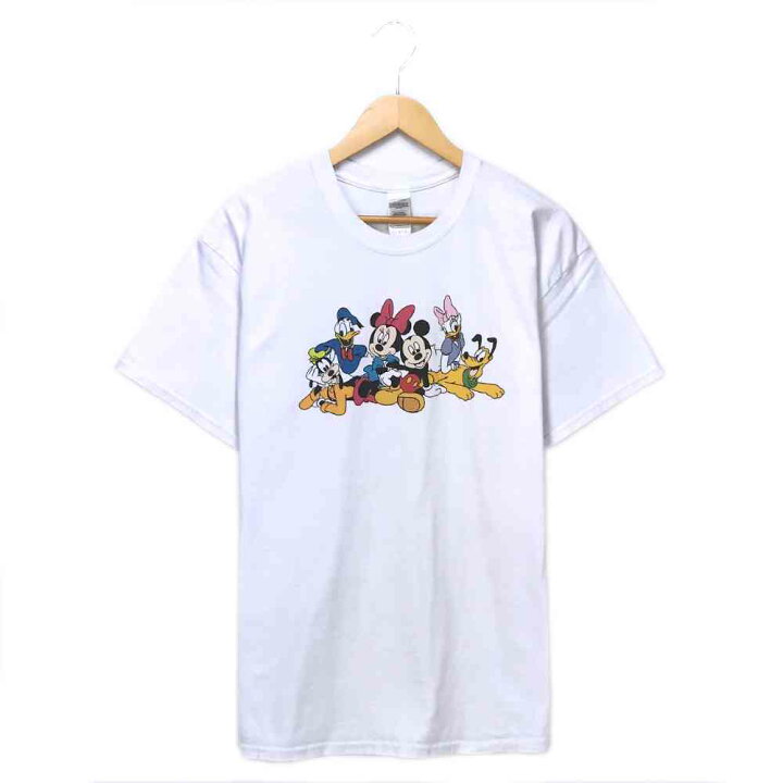楽天市場】ミッキー キャラクターTシャツ サイズ表記 L ホワイト 半袖  