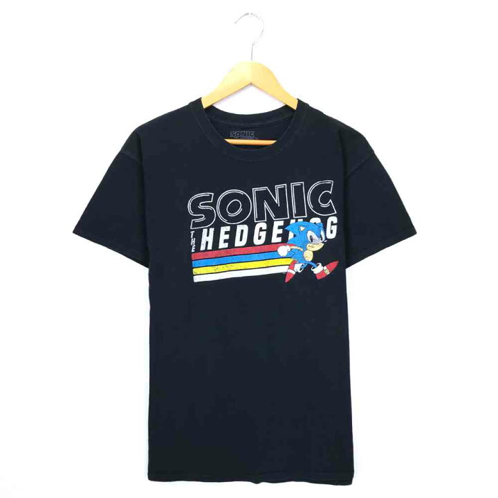 楽天市場】ソニック キャラクターTシャツ サイズ表記 L ブラック SEGA 