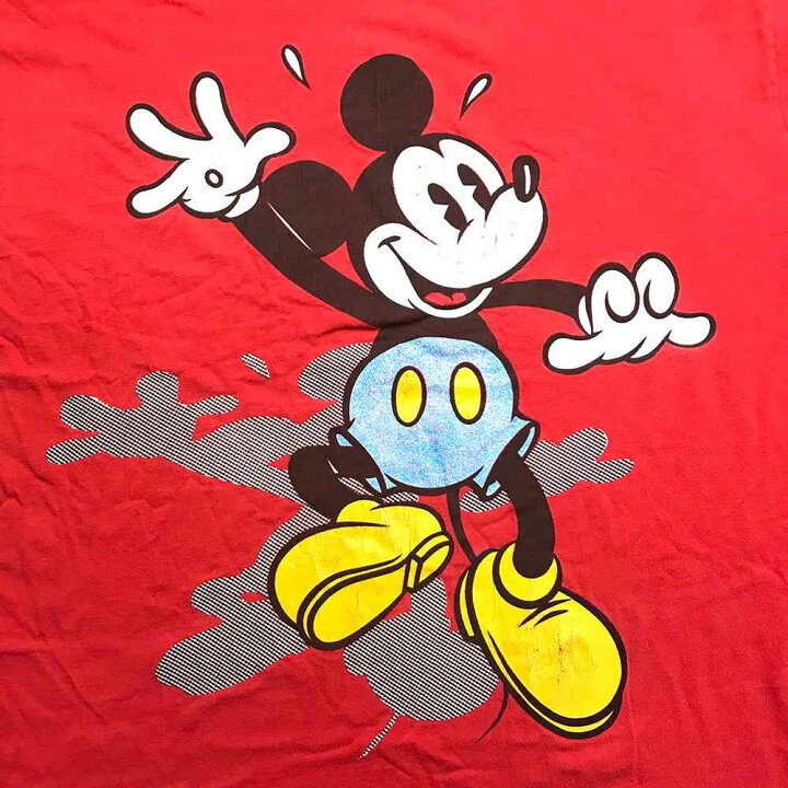 楽天市場 ミッキー キャラクターｔシャツ レッド Mickey Disney ディズニー プリント 半袖 ビッグt ビッグシルエット 赤 キャラt 古着 6022 中古 Wv2101 1184 Wego Vintage Online Store