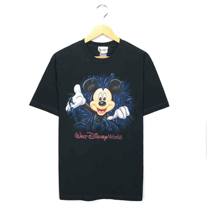 楽天市場 ミッキー キャラクターｔシャツ ブラック Mickey Disney ディズニー プリント 半袖 ビッグt ビッグシルエット 黒 バックプリント キャラt 古着 2108 中古 Wv2101 1195 Wego Vintage Online Store