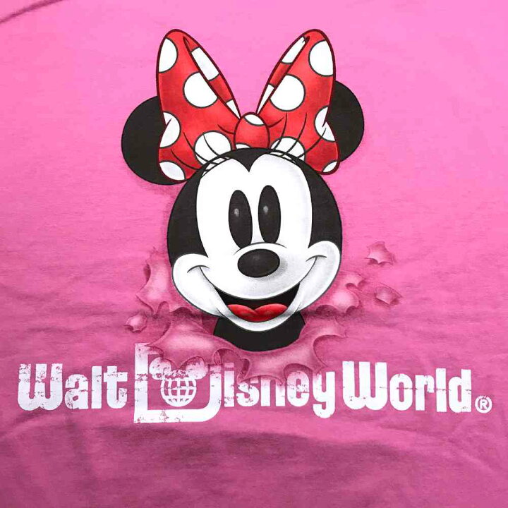 ミニーマウス ディズニー Tシャツ イラスト サングラスミニーちゃん バックプリント ピンク 元気なtシャツ 品質満点 Tシャツ