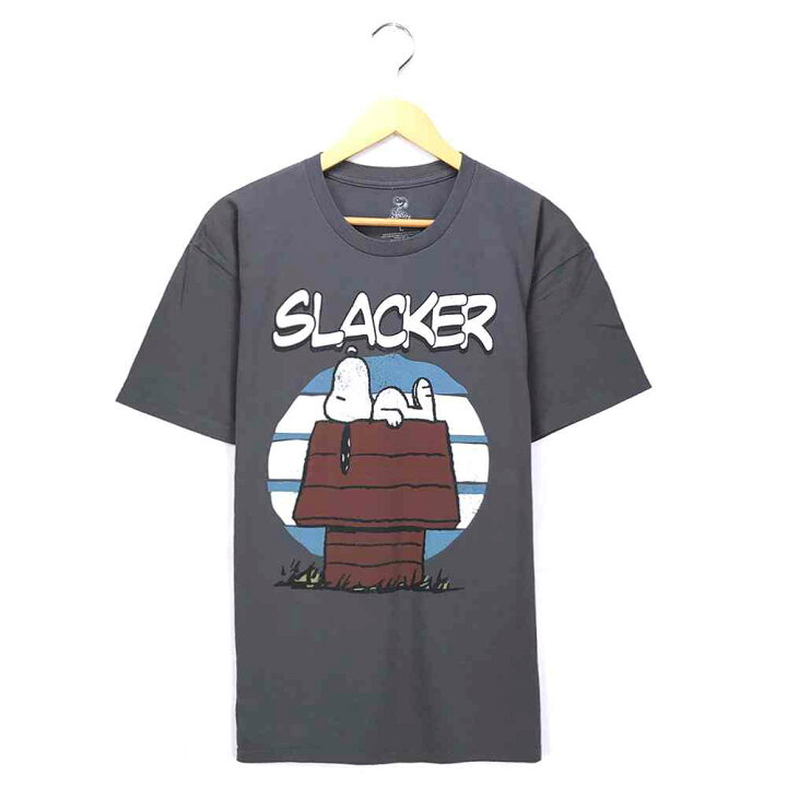 楽天市場】スヌーピー キャラクターTシャツ サイズ表記 L グレー半袖
