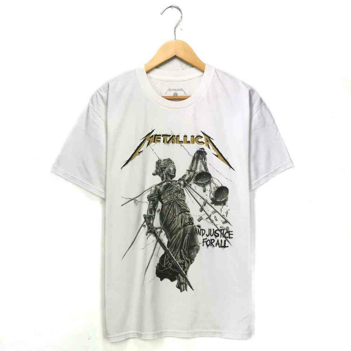 楽天市場】メタリカ バンドTシャツ サイズ表記 L ホワイト METALLICA  
