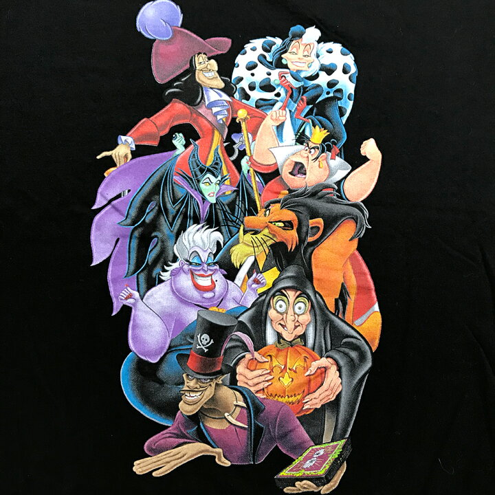 楽天市場】ヴィランズ キャラクターTシャツ サイズ表記 L ブラック 