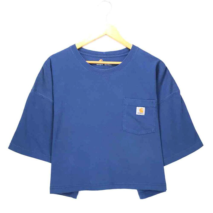 楽天市場】カーハート リメイク ショートTシャツ ブルー Carhartt ポケ 