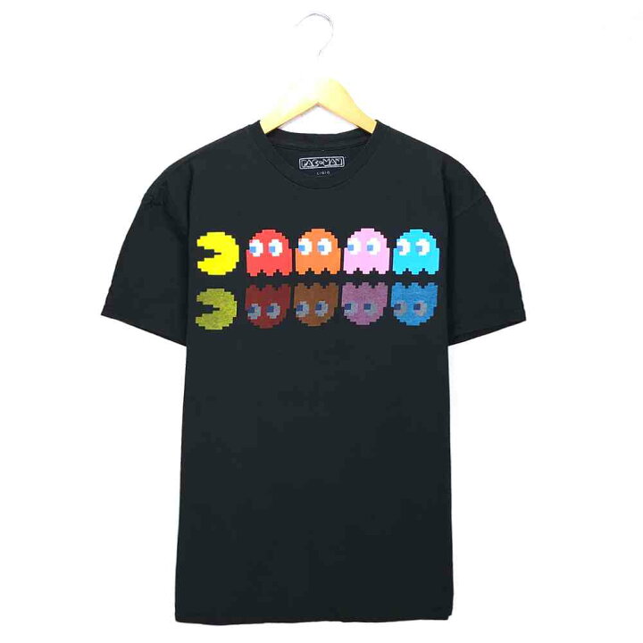 楽天市場】パックマン キャラクターTシャツ サイズ表記 L ブラック 
