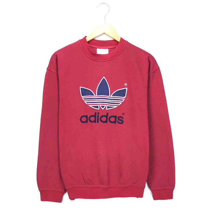 楽天市場 アディダス スポーツブランドスウェット サイズ表記 S レッド Adidas トレーナー トレフォイルロゴ 刺繍 赤 古着 中古 Wv2101 43 Wego Vintage Online Store