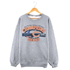 シカゴ・ベアーズ カレッジスウェット グレー トレーナー CHICAGO BEARS カレッジ アメフト チームロゴ プリント 灰 NFL 古着【中古】wv2101-2310