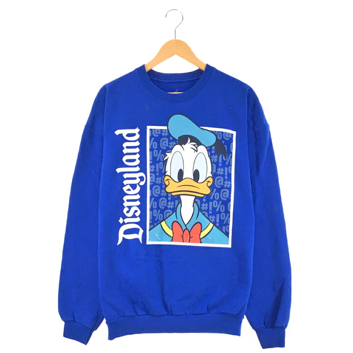 楽天市場 ディズニー ドナルドダック キャラクタースウェット サイズ表記 L ブルー Disney Donald Duck 青 トレーナー バックプリント 古着 中古 Wv2101 2404 Wego Vintage Online Store