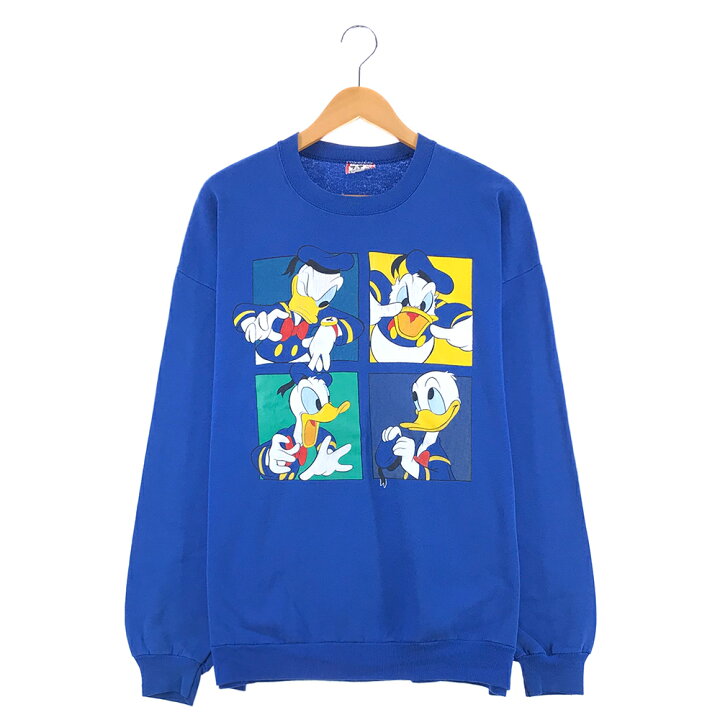 楽天市場 ディズニー ドナルドダック キャラクタースウェット ブルー Disney Donald Duck 青 トレーナー プリント 古着 中古 Wv2101 2478 Wego Vintage Online Store