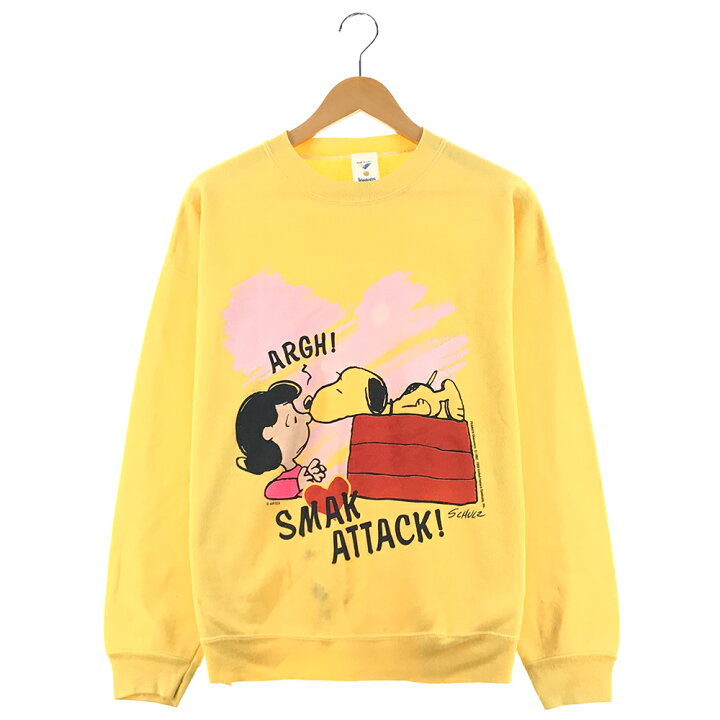 楽天市場 Peanuts スヌーピー キャラクタースウェット サイズ表記 L イエロー ルーシー Snoopy Lucy 黄色 トレーナー プリント ピーナッツ 古着 中古 Wv2101 2485 Wego Vintage Online Store