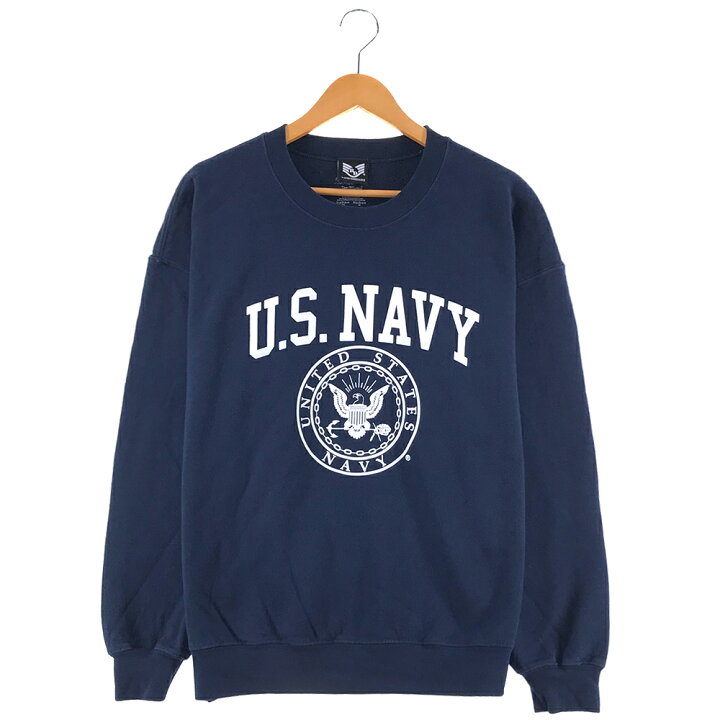 楽天市場】US NAVY プリントスウェット サイズ表記 L ネイビー 