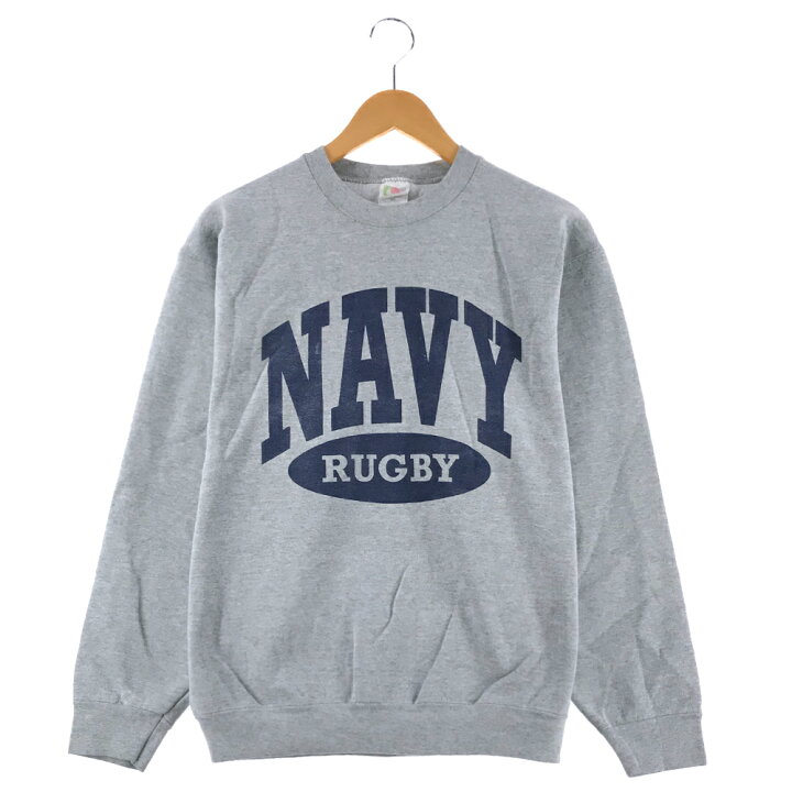 楽天市場】NAVY プリントスウェット サイズ表記 M グレー カレッジ 