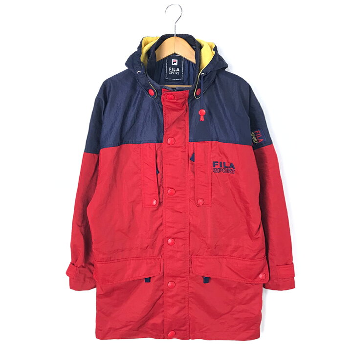 楽天市場】フィラ 厚手ナイロンジャケット サイズ表記 L レッド FILA 