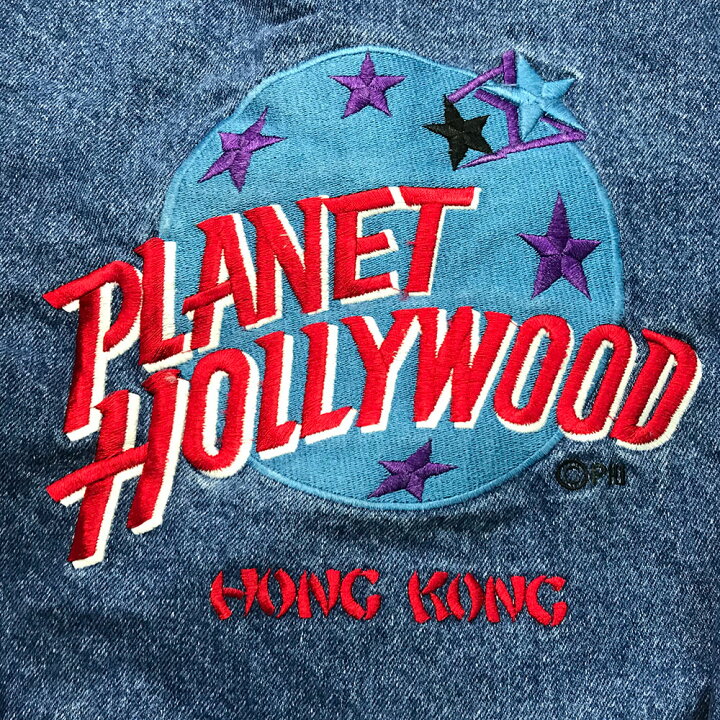 楽天市場 プラネットハリウッド デニムジャケット サイズ表記 L ブルー Planet Hollywood プラネットハリウッド Gジャン ジージャン 刺繍 ロゴ アウター カンパニー 古着 中古 Wv1912 0240 Wego Vintage Online Store