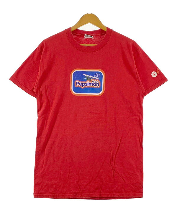 楽天市場】PEPSI MAN プリントTシャツ サイズ表記 L レッド ペプシマン 