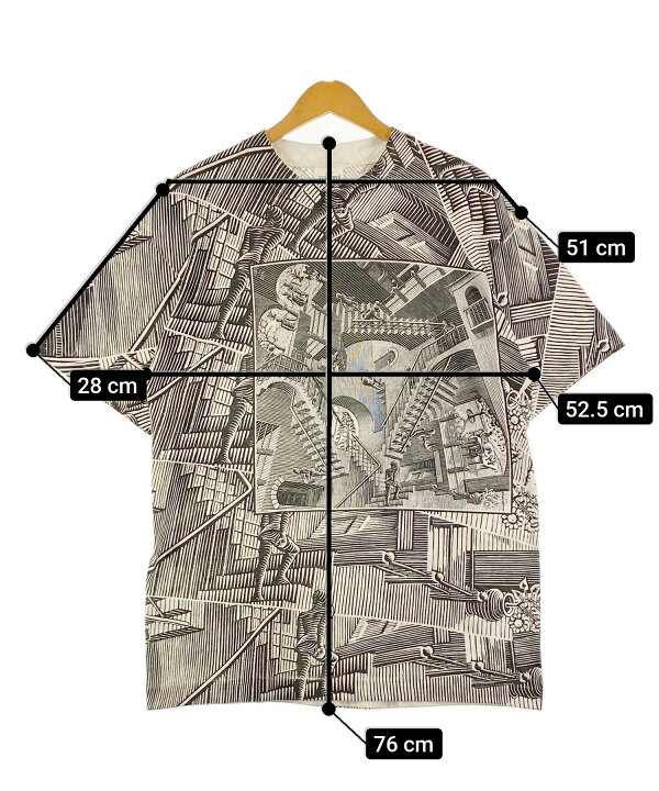 楽天市場】MC エッシャー アートTシャツ サイズ表記 L ブラック 