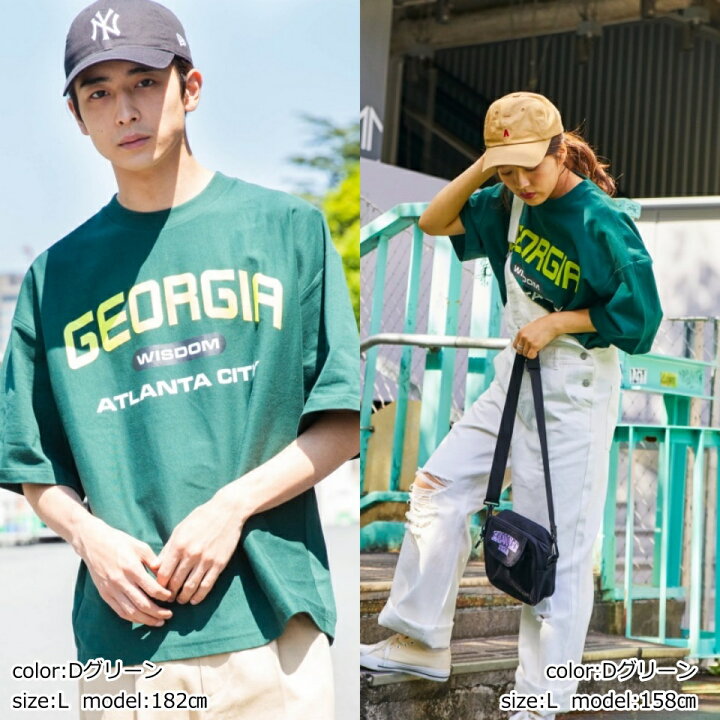 楽天市場 ヘビーウエイトカレッジロゴbigtシャツ 5分袖 レディース Tシャツ 大きめ 大きいサイズ トップス 半袖 メンズ 綿 コットン 男女兼用 ユニセックス 大人かわいい ゆったり 夏 5分袖 春 体系カバー Wego ウィゴー Wego 楽天市場店