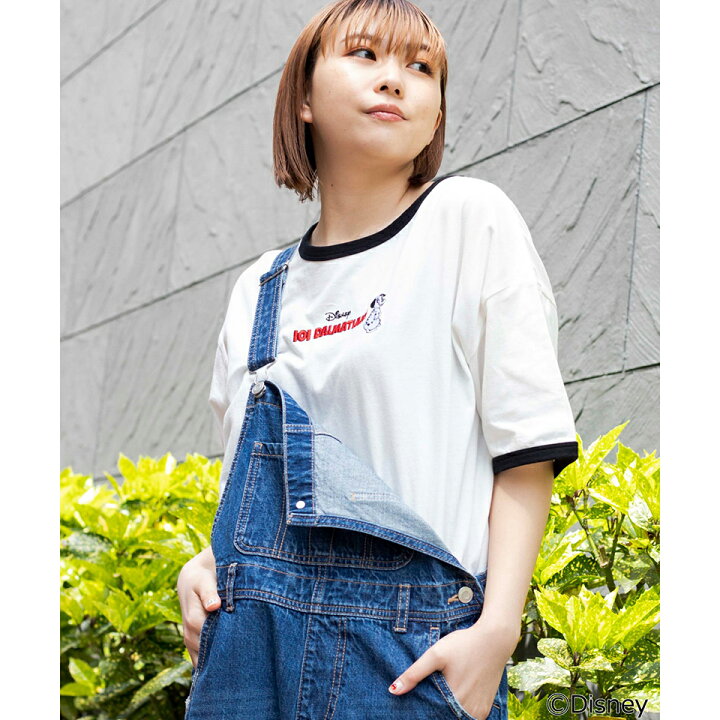 楽天市場 Disney 101匹わんちゃんリンガーtシャツ ディズニー Tシャツ レディース 半袖 大きいサイズ ゆったり カットソー トップス かわいい リンガー ワンポイント 刺繍 キャラクター Wego ウィゴー Wego 楽天市場店