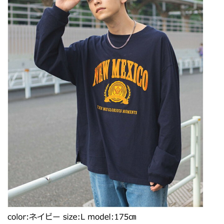 楽天市場 ヘビーウエイト チームロゴt Tシャツ メンズ レディース ユニセックス 男女兼用 ロゴt トップス 長袖 ヘビーウエイト カレッジ ロゴ プリント ボリュームスリーブ Wego ウィゴー Wego 楽天市場店