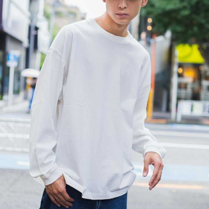 楽天市場 ヘビーウエイトダメージbigロンt ロンt メンズ 長袖 トップス Tシャツ レディース レイヤード 重ね着 カジュアル Wego ウィゴー Wego 楽天市場店