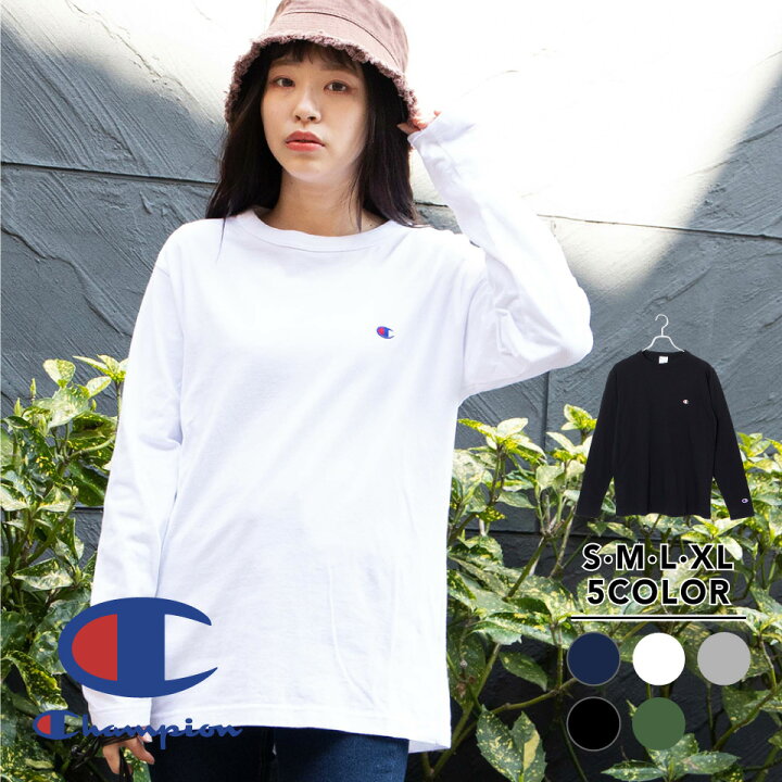 楽天市場 Champion刺繍ロンt チャンピオン Tシャツ レディース メンズ ユニセックス Champion ロンt カットソー トップス 長袖 ワンポイント ブランド ブランドロゴ Xlサイズ 無地 Wego ウィゴー Wego 楽天市場店