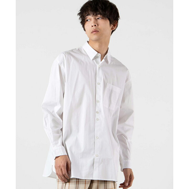 楽天市場 ブロードbigシャツ シャツ メンズ レディース ユニセックス 長袖シャツ ビッグシャツ トップス 長袖 ビッグ ビッグシルエット 白シャツ ベーシック Wego ウィゴー Wego 楽天市場店