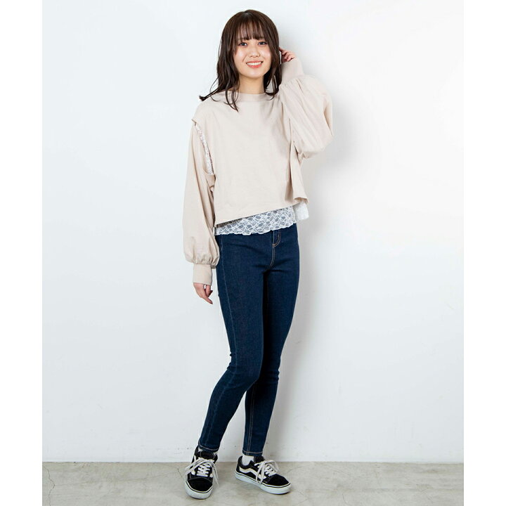 楽天市場 レースインナーsetスリットロンt Tシャツ レディース ロンt トップス 長袖 カットソー レース Wego ウィゴー Wego 楽天市場店